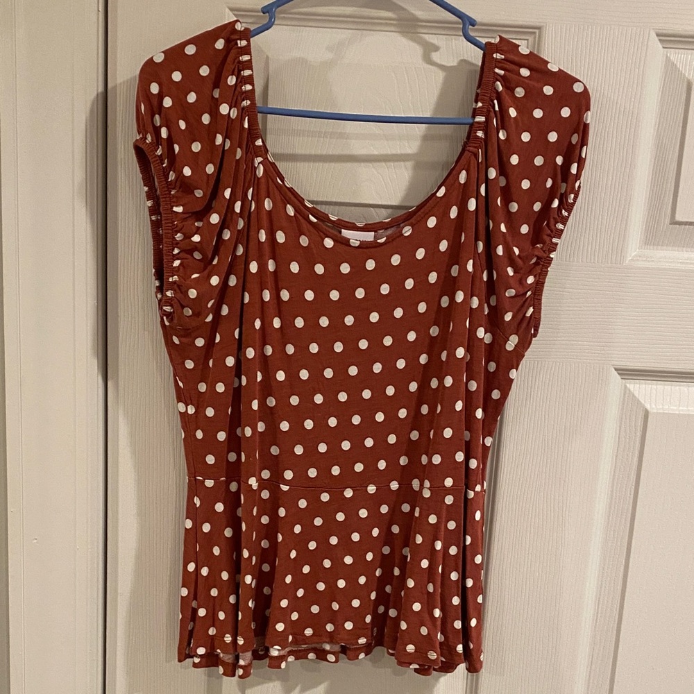 Polka Dot Rust Top